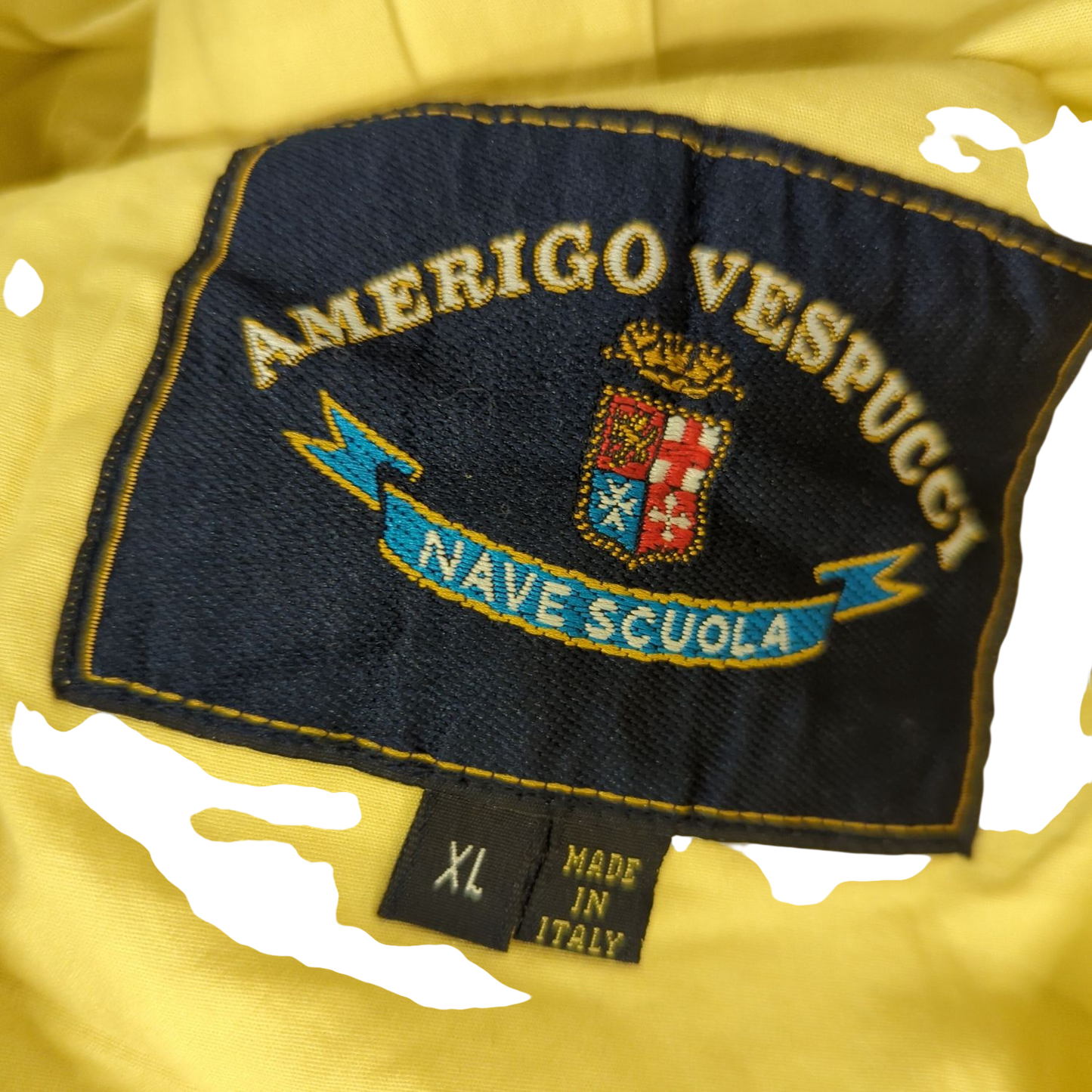 Amerigo Vespucci Yellow Windbreaker Jacket - Size XL