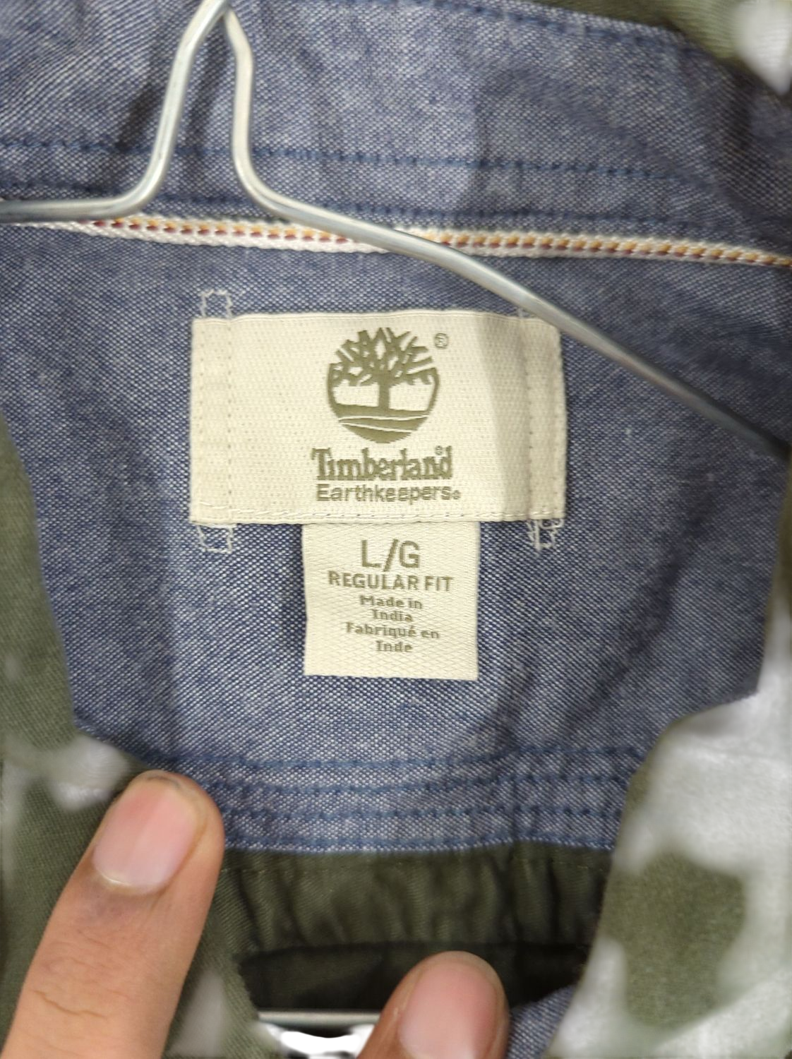 Timberland Earthkeepers Olive Green Button-Down Shirt - Size L