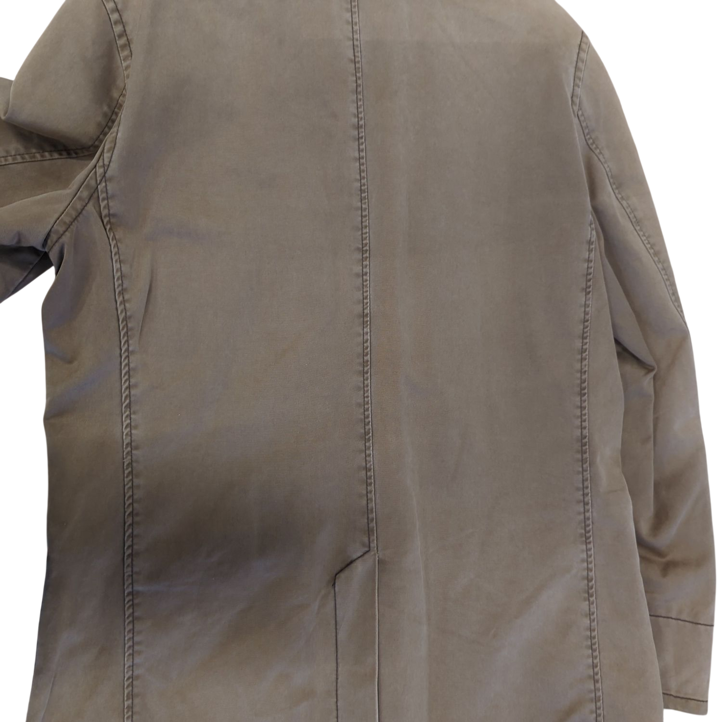 GAP Beige Cotton Jacket with Navy Lining - Size L