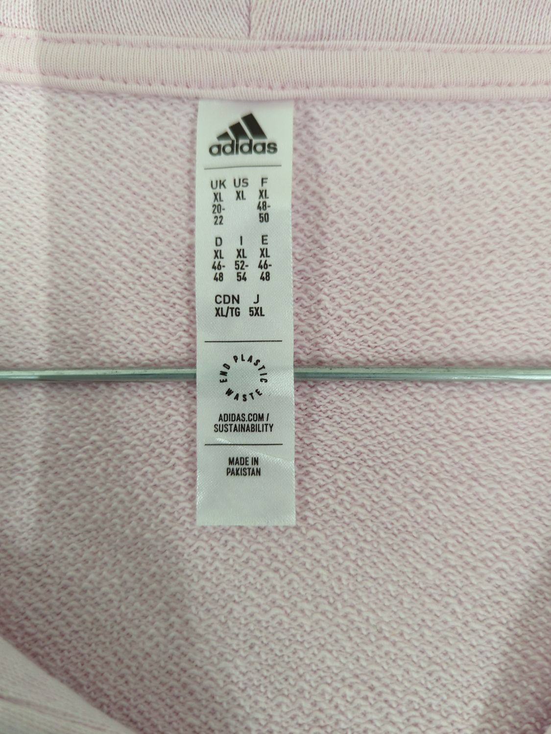 Adidas Pink Bomber Jacket with White Stripes - Size XL