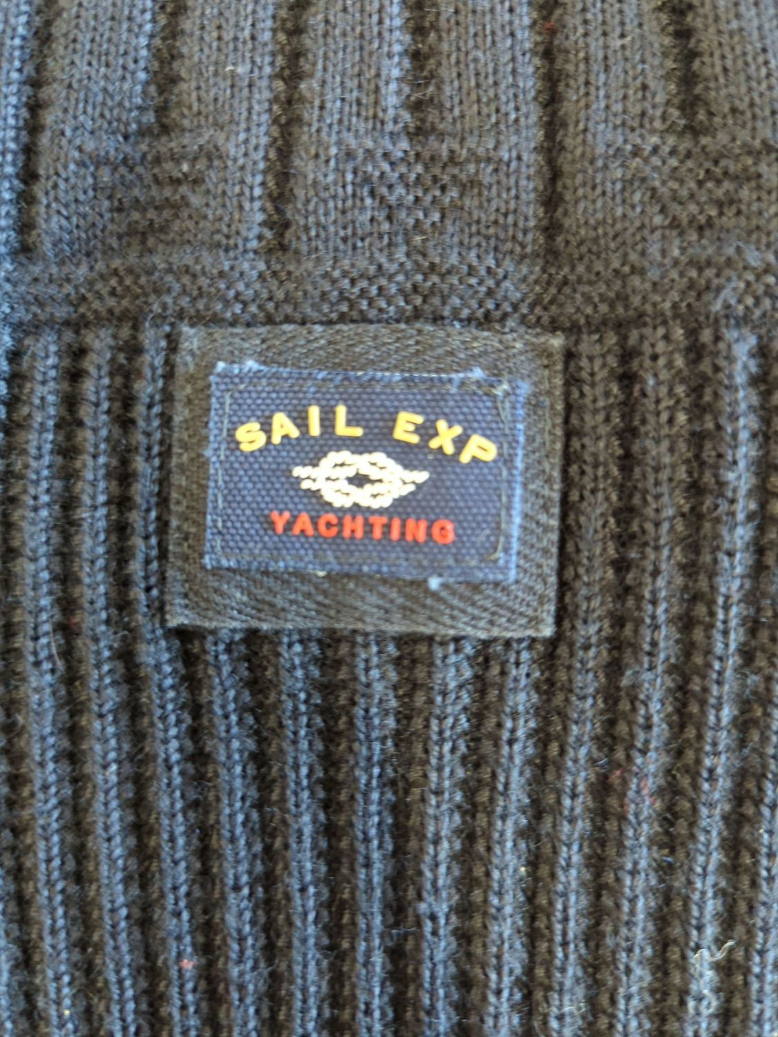 Paul & Shark Navy Ribbed Knit V-Neck Sweater Vest - Size M