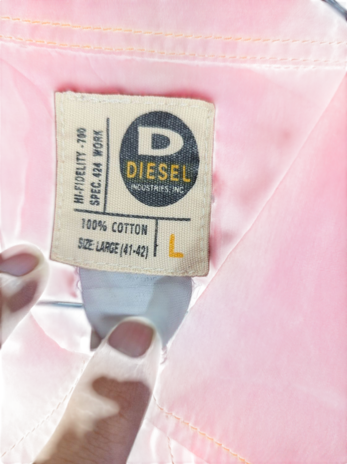 Diesel Workwear Red Button-Up Shirt - Size L