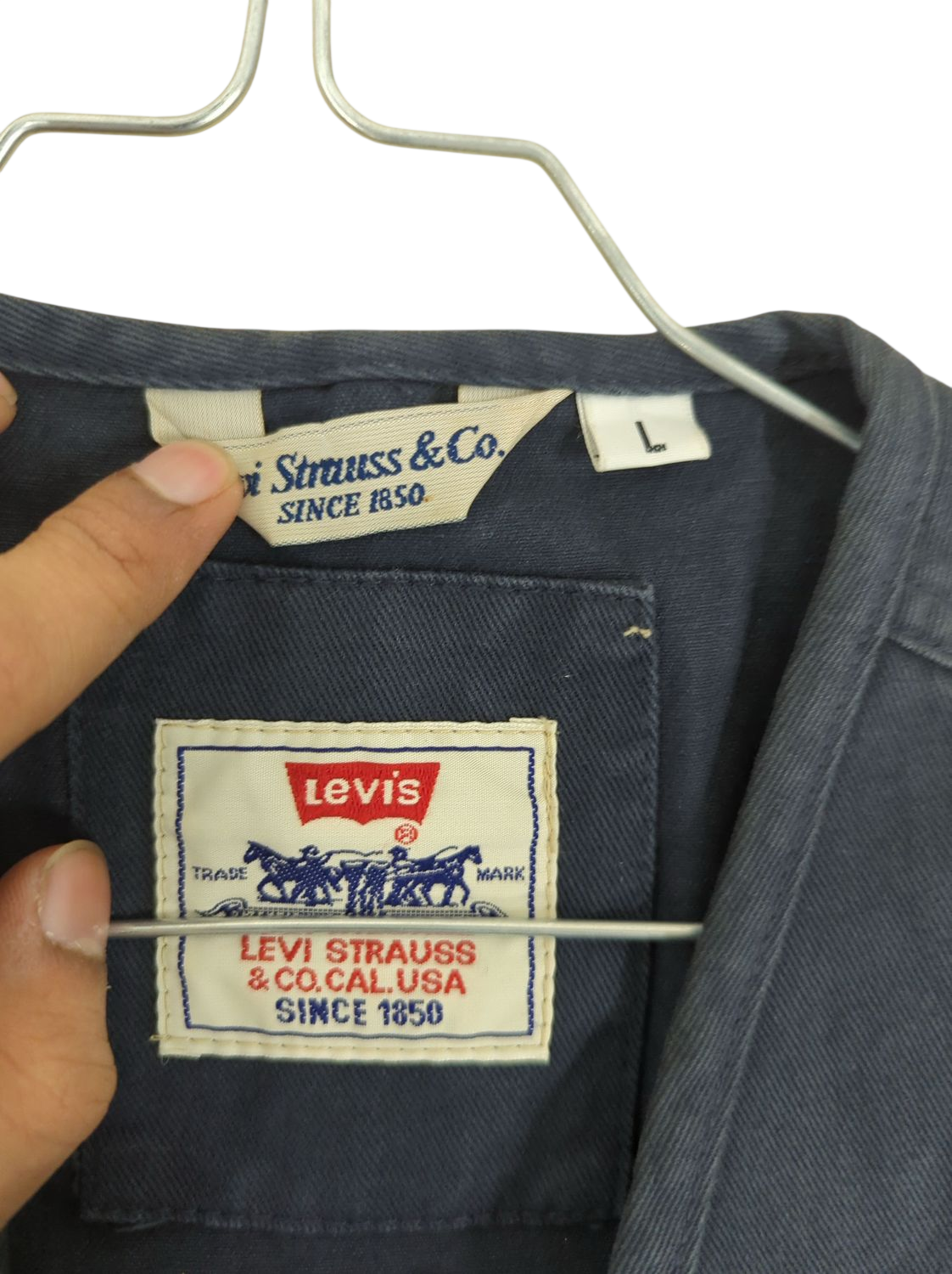 Levi Strauss Navy Utility Vest - Size L