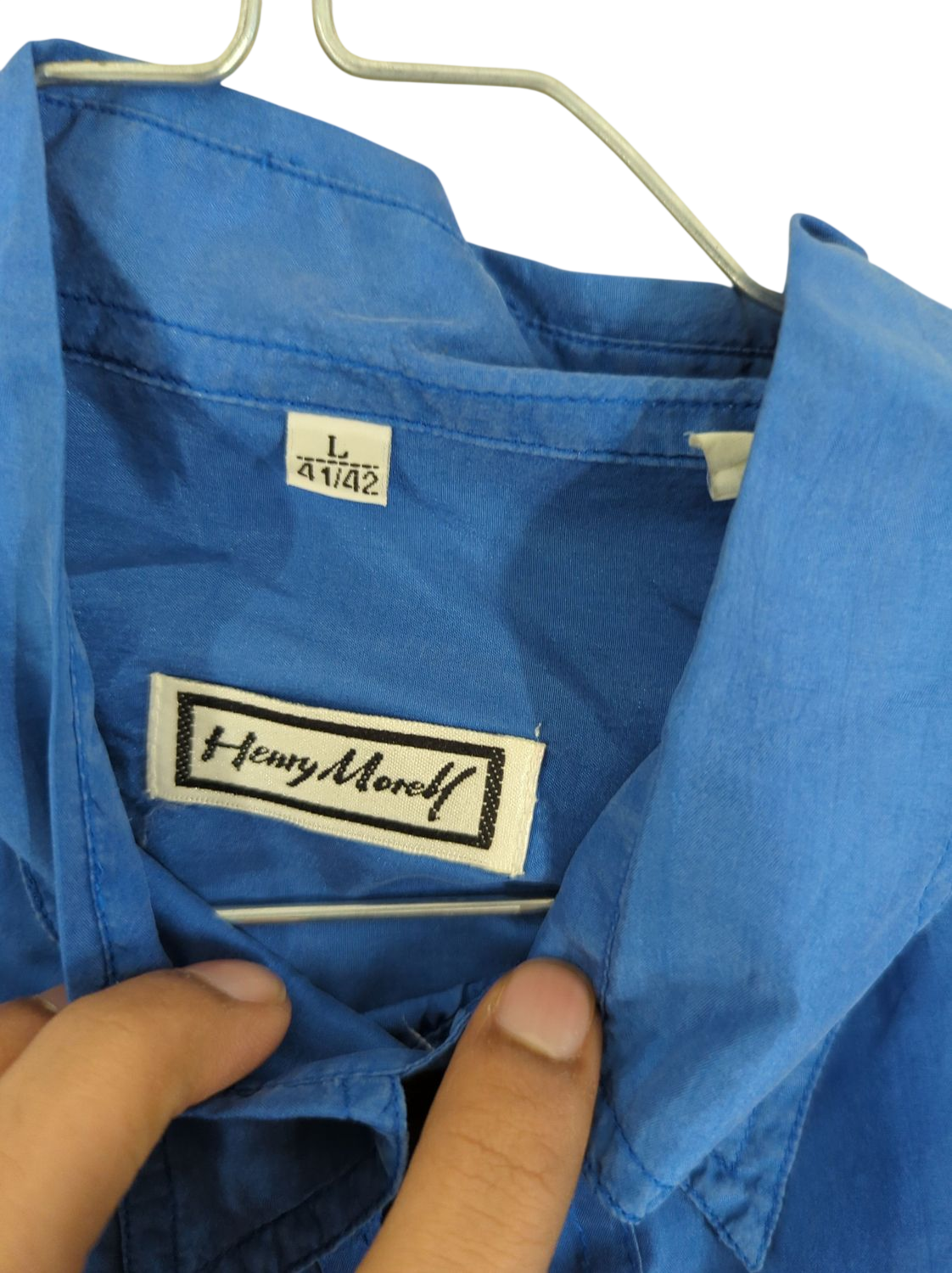 Henry Cotton's Blue Button-Down Shirt - Size 41/42