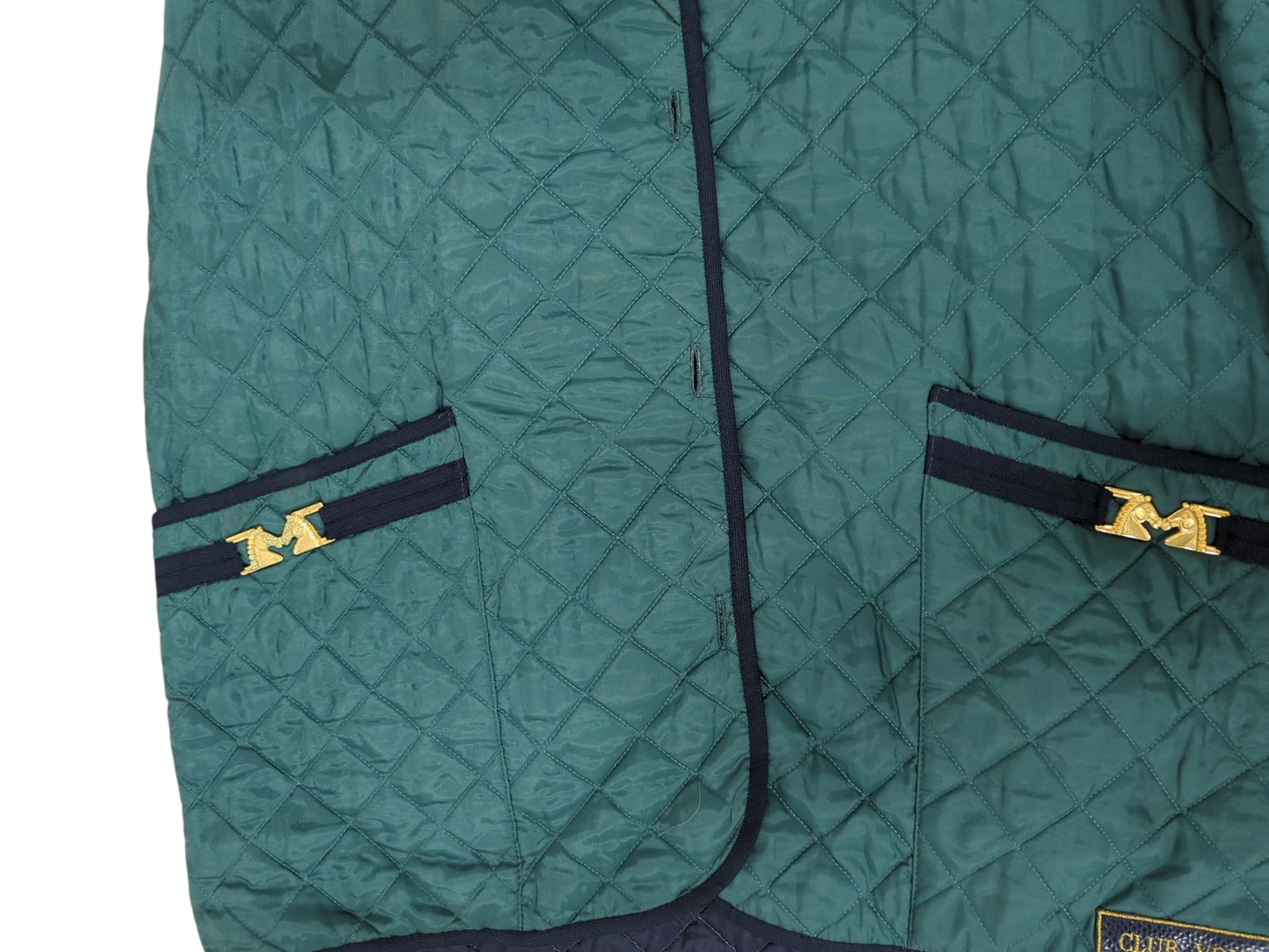 Club Voltaire Green Quilted Jacket - Size M - Made in Italy