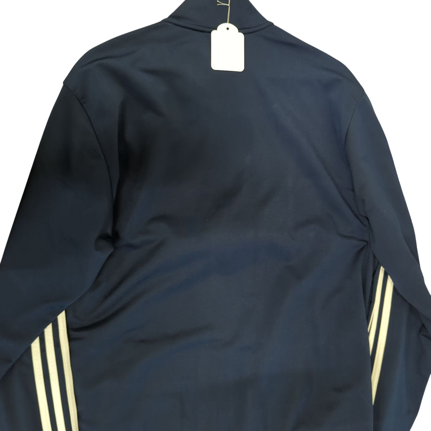 Adidas Navy Blue Track Jacket with Stripes - Size L