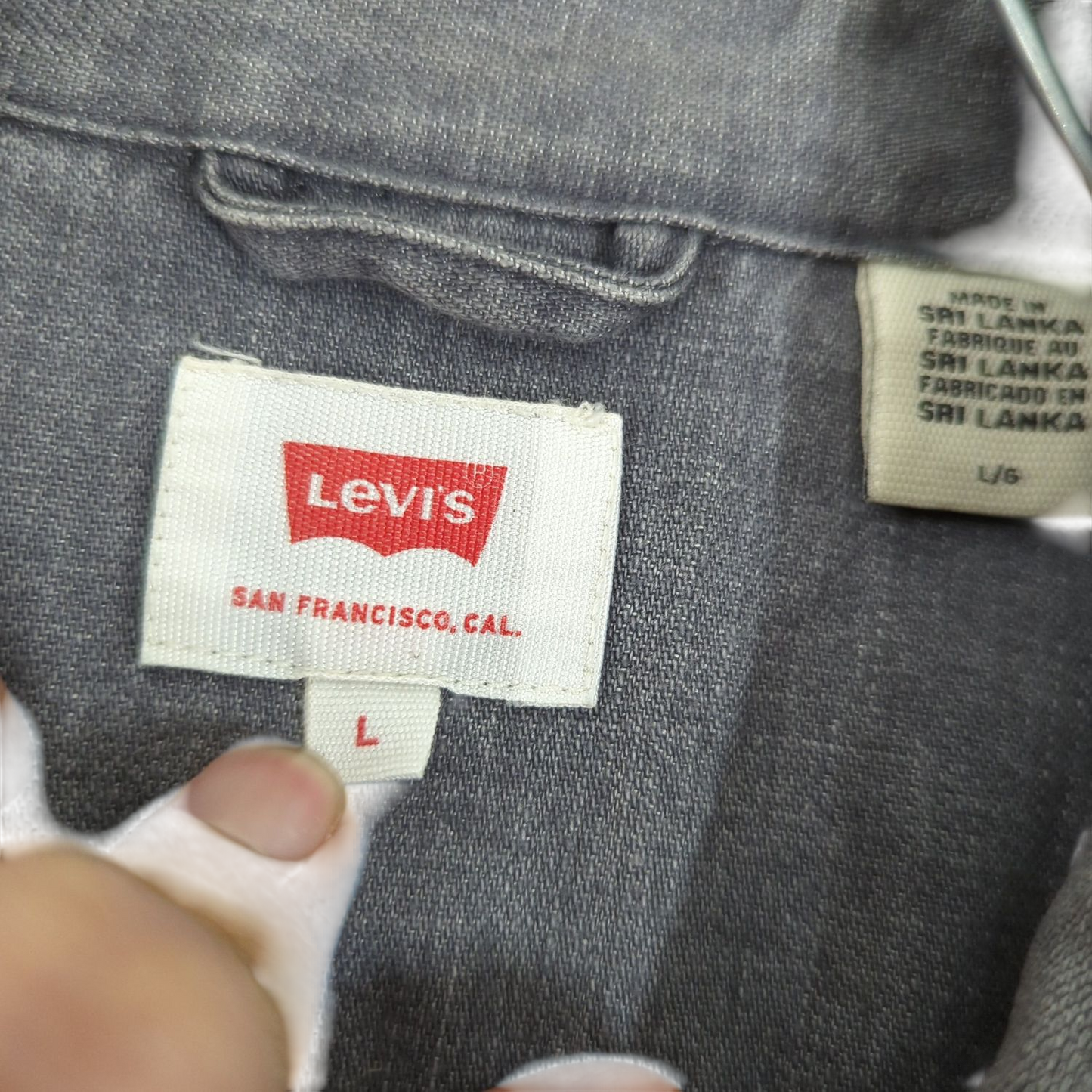 Levi's Grey Denim Jacket - Size L
