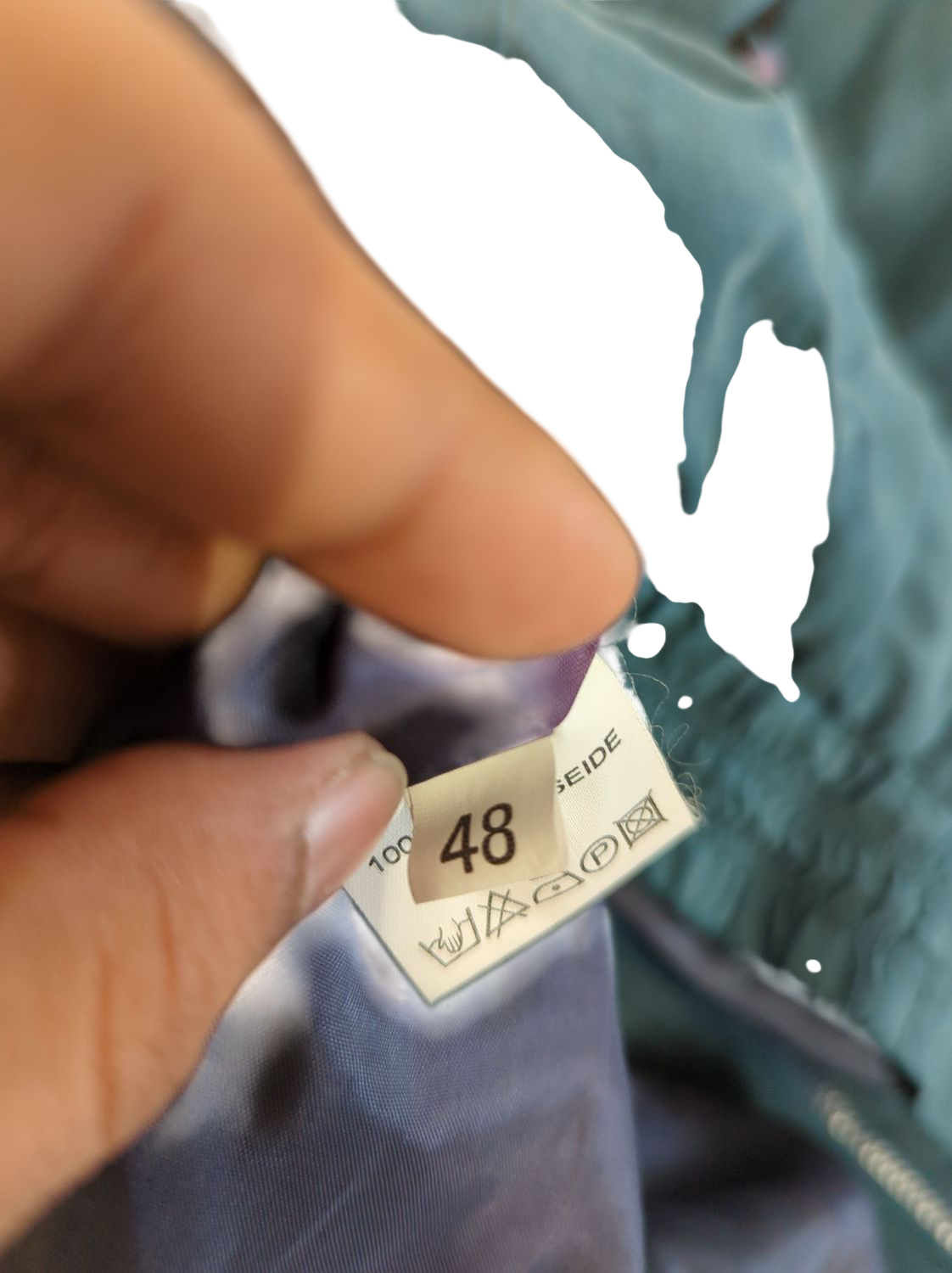 Commander Navy Blue Bomber Jacket with Geometric Embroidery - Size 48