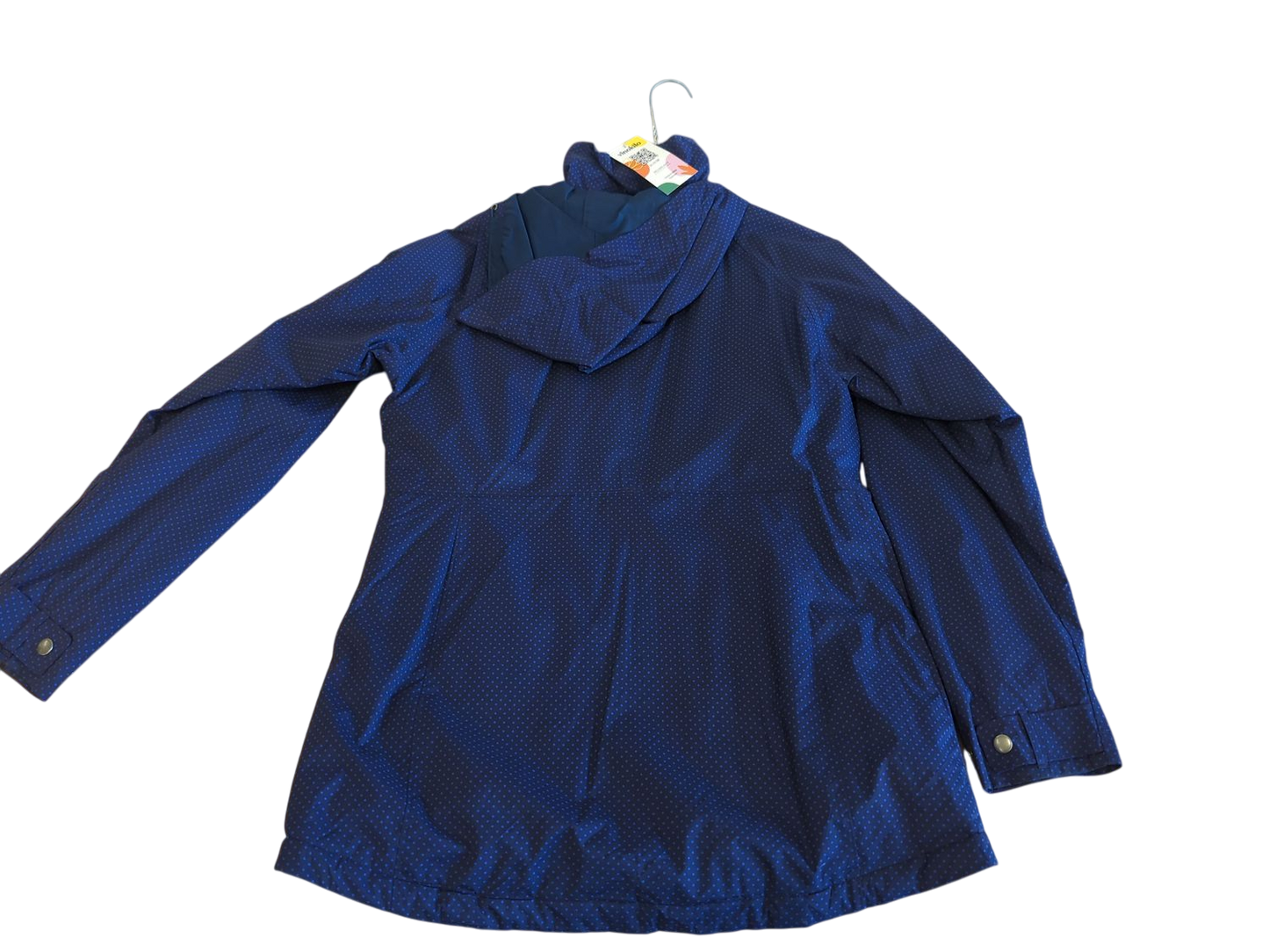 Columbia Omni-Tech Waterproof Navy Blue Polka Dot Jacket - Size M