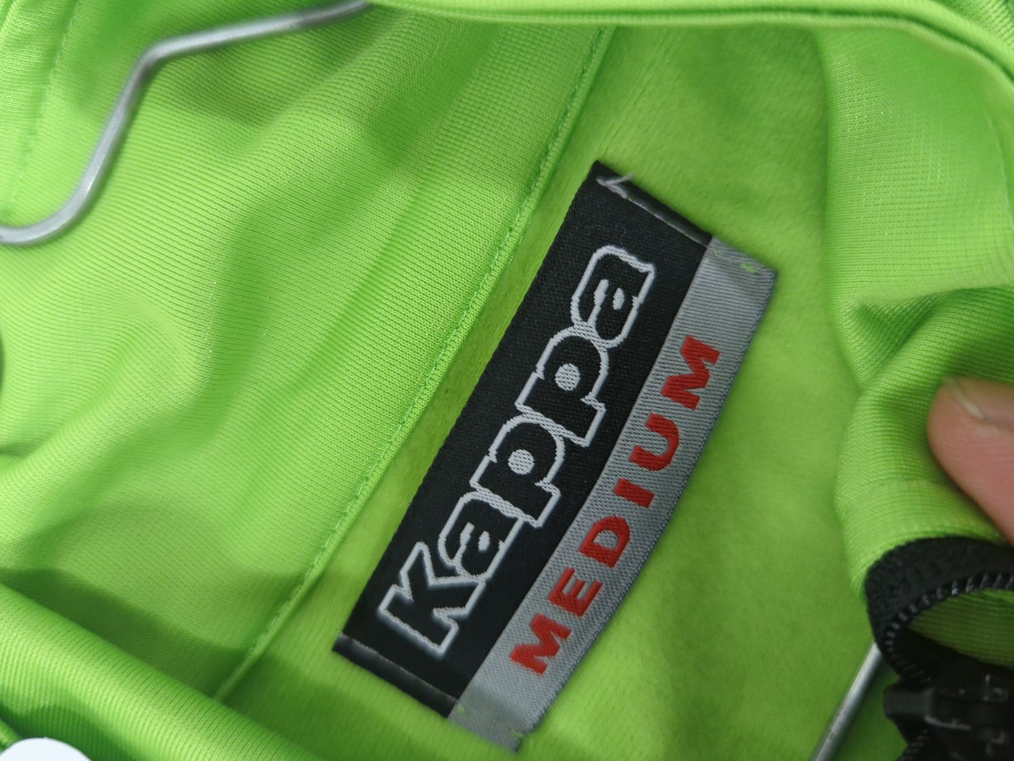 Kappa Medium Bright Green and Blue Windbreaker Jacket