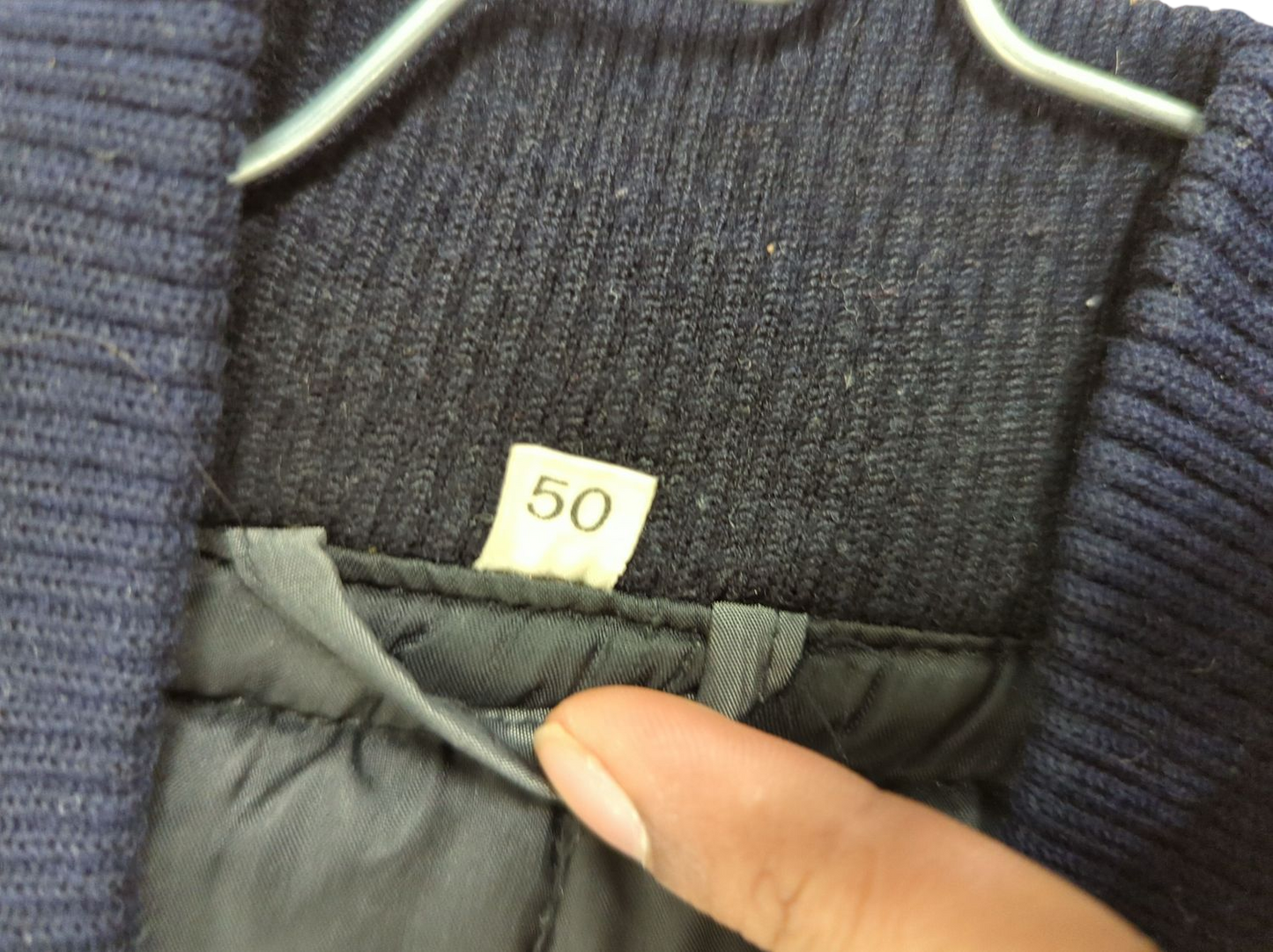 Black Bomber Jacket with Zipper Details - Size 50