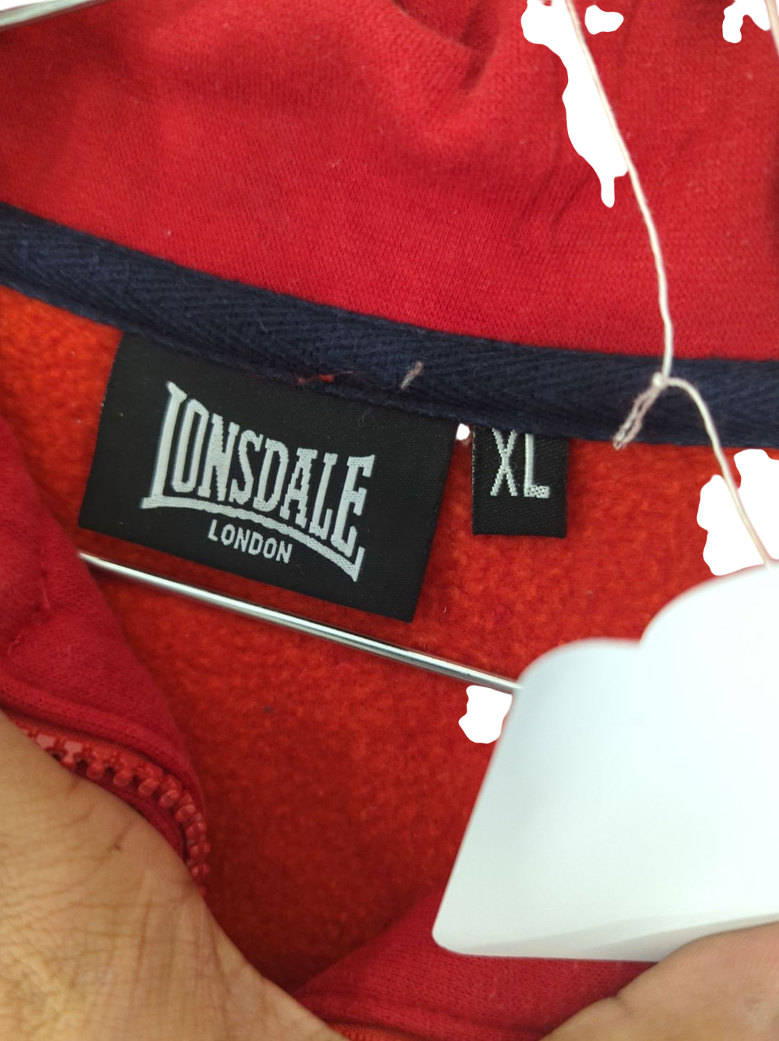 Lonsdale London Red Zip Jacket - Size XL