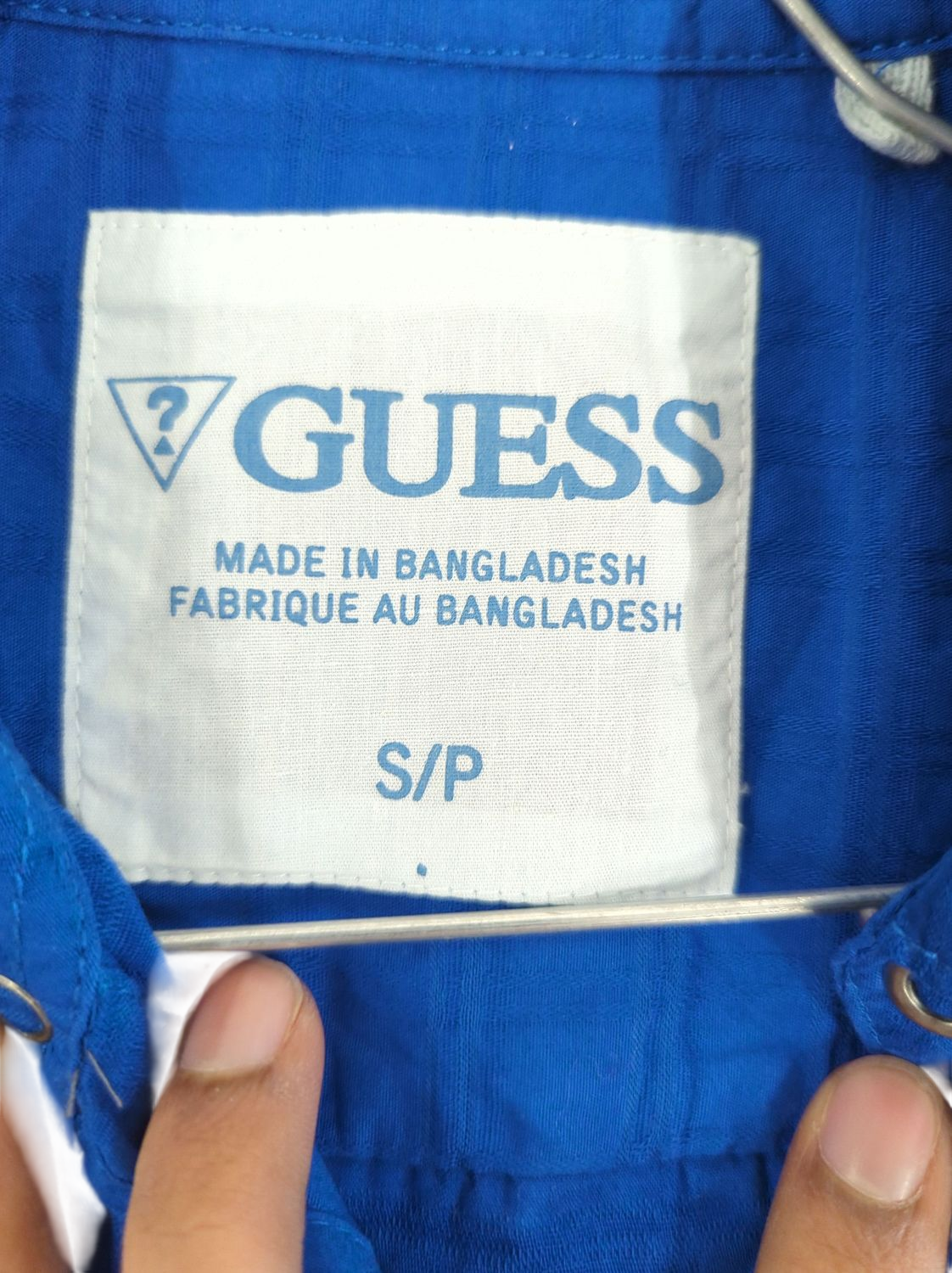 Guess Royal Blue Button-Down Shirt - Size S/P