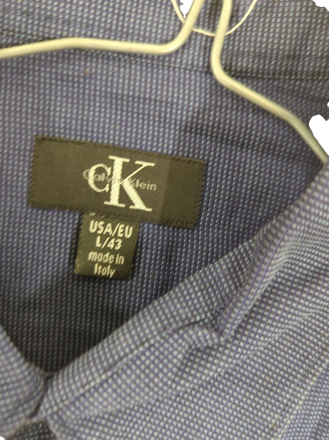 CK Calvin Klein Navy Button-Down Shirt - Size L/43