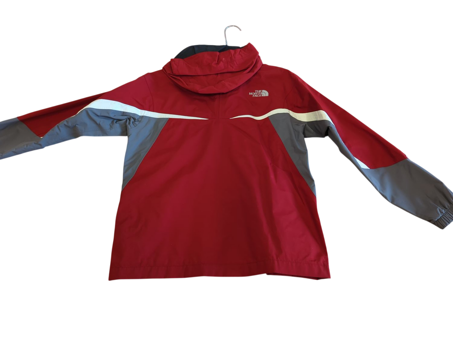 The North Face Red and Grey Windbreaker Jacket