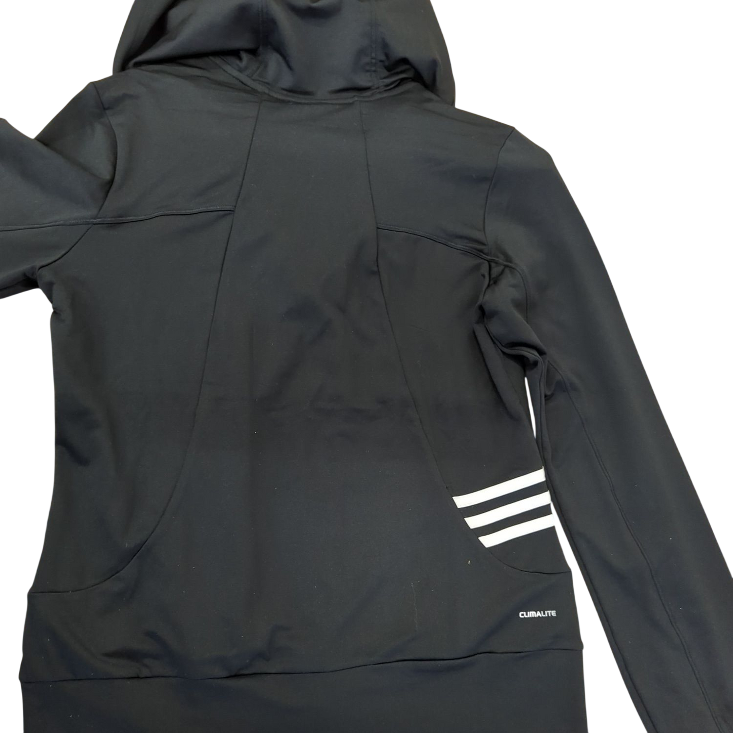 Adidas Black Track Jacket with 3 Stripes - Size M