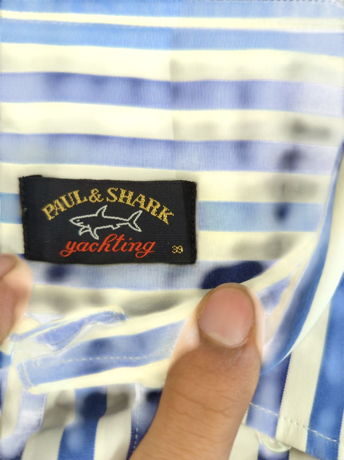 Paul & Shark Yachting Blue & White Striped Button-Down Shirt