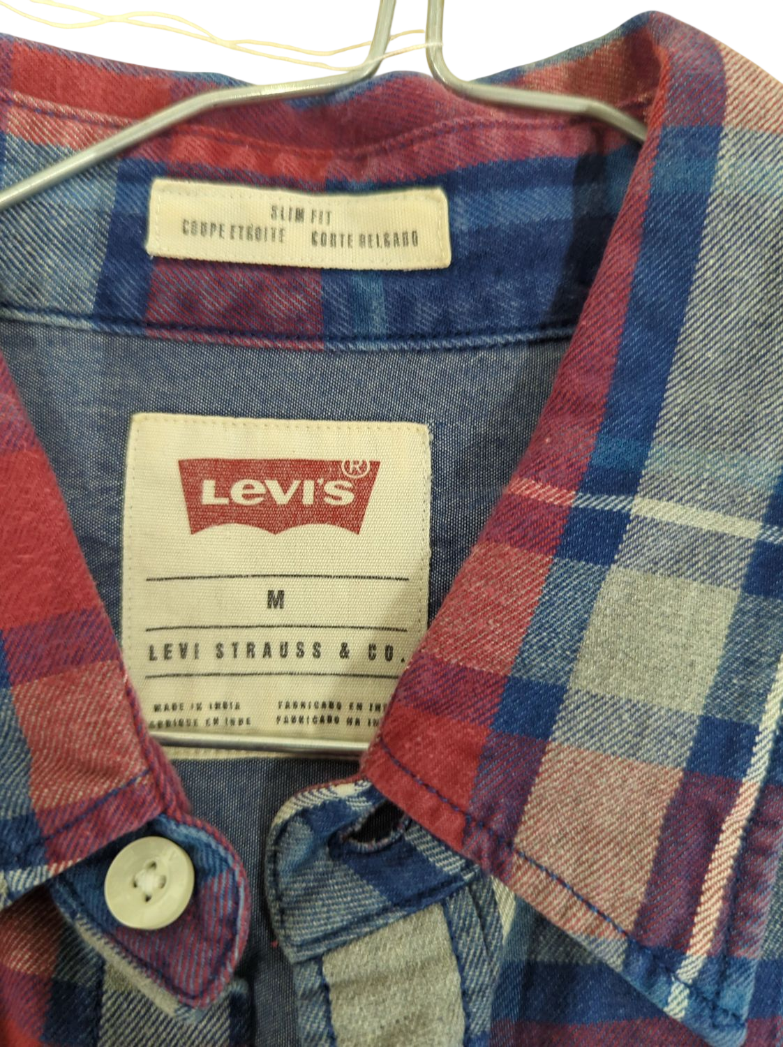 Levi's Plaid Flannel Button-Down Shirt - Size M