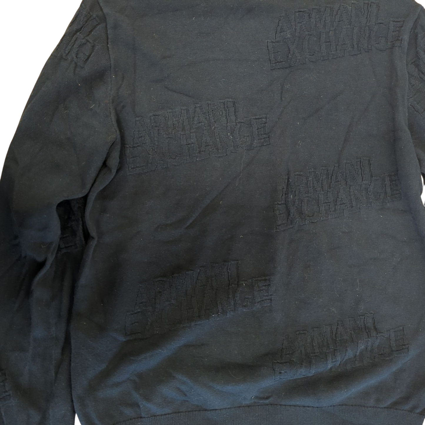 Armani Exchange Navy Textured Sweater - Size S
