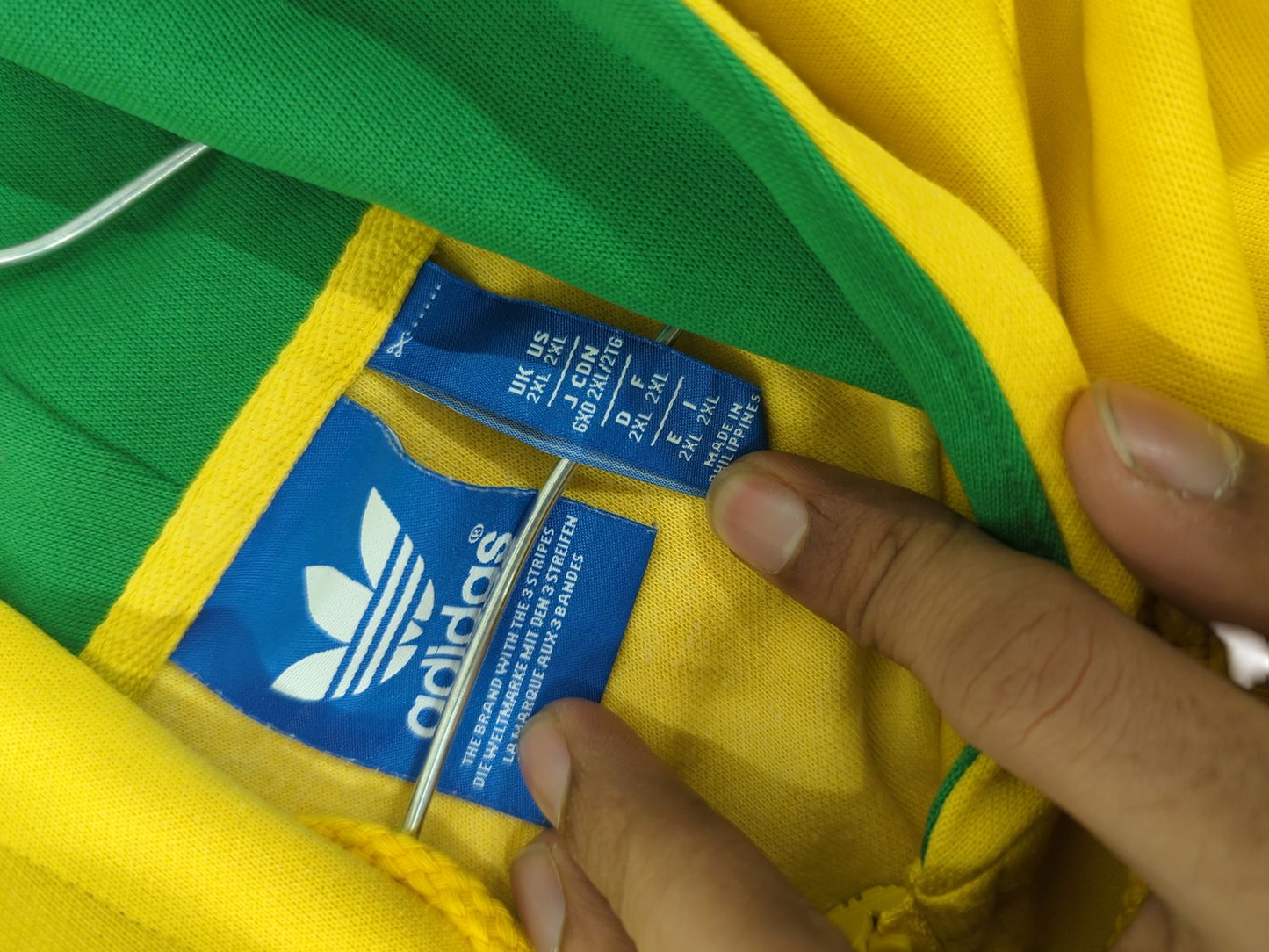 Adidas Yellow Track Jacket with Green Trim - Size UK/L EU/52