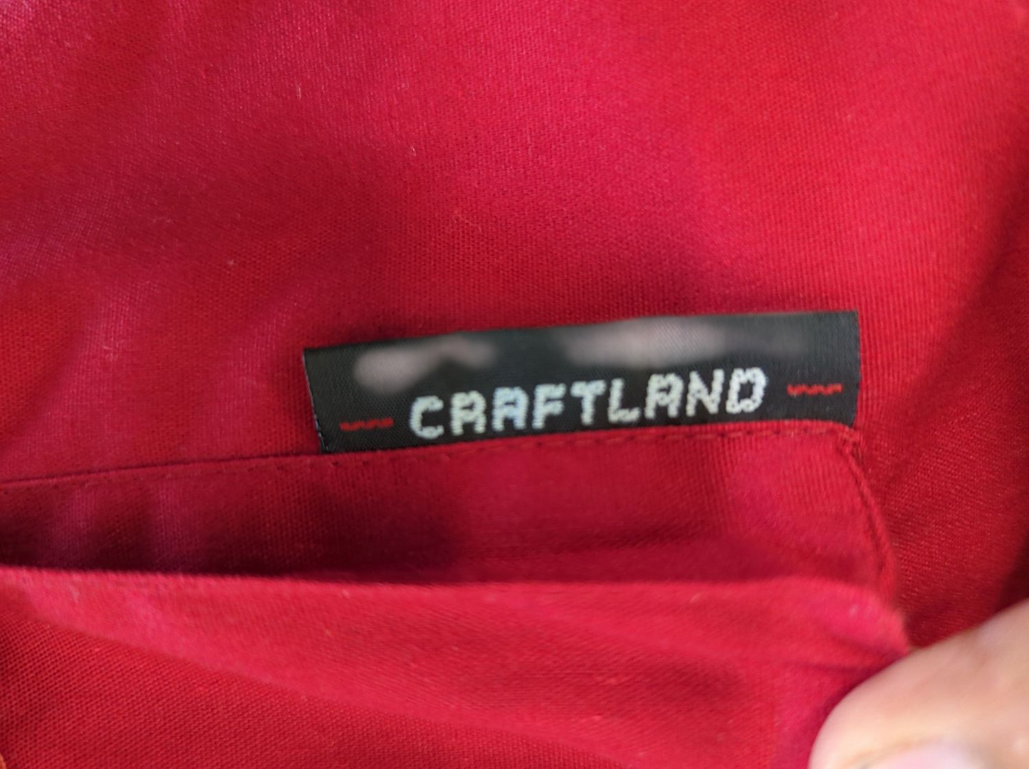 Red Carretland Windbreaker Jacket with Black Interior