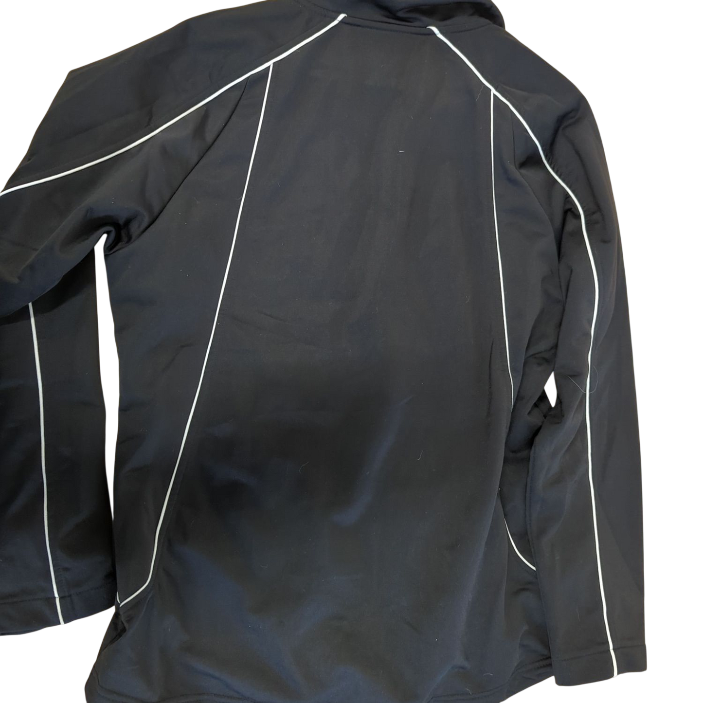 Asics Black Windbreaker Jacket with White Piping