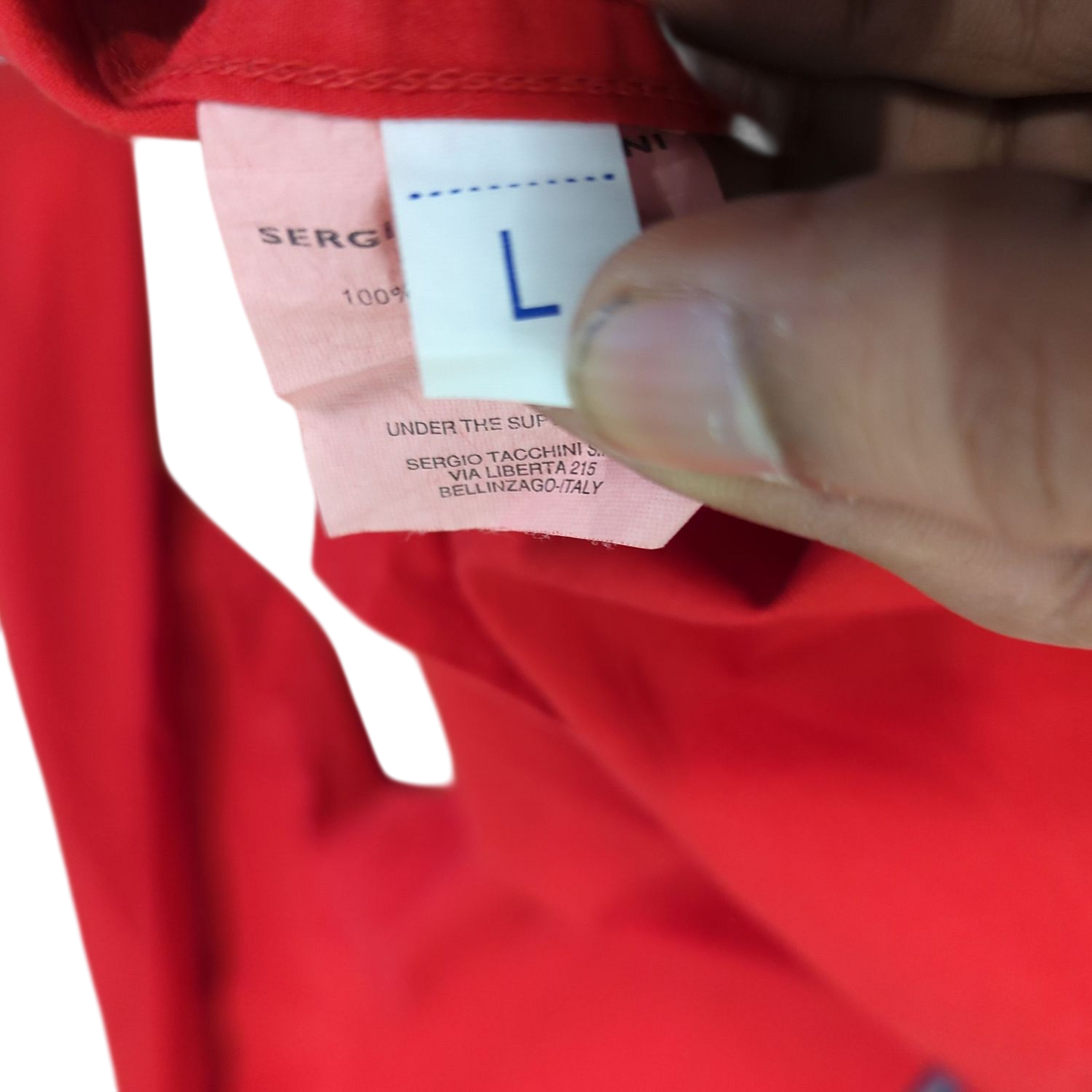 Sergio Tacchini Red Button-Down Shirt - Size L