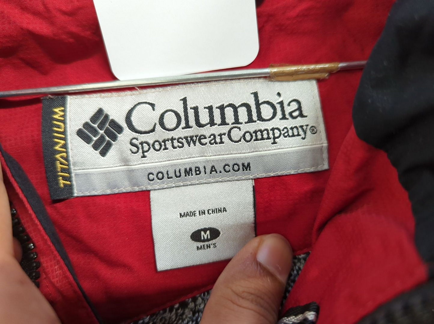 Columbia Sportswear Titanium Red & Grey Windbreaker Jacket - Size M