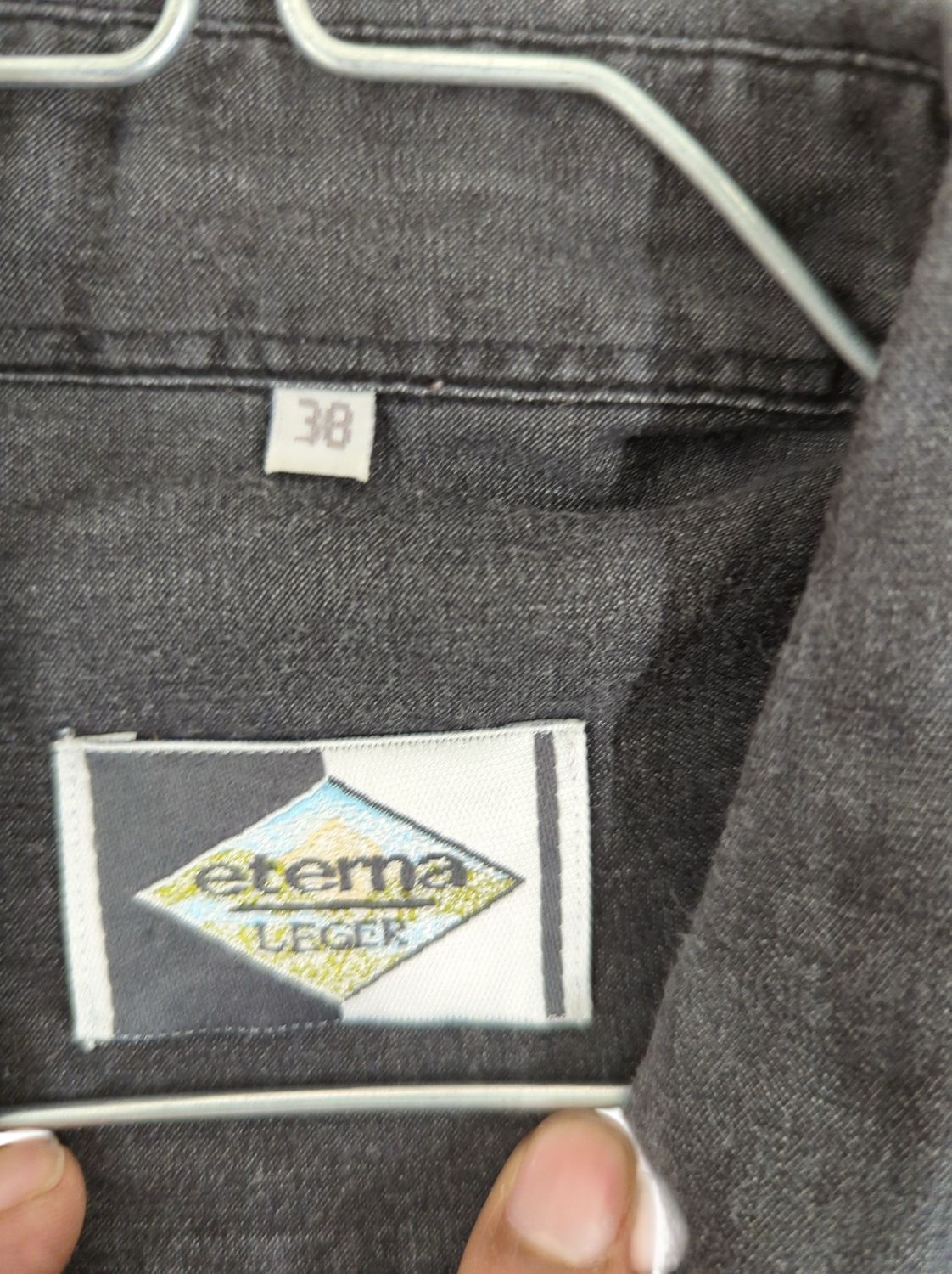 Etema Jeanswear Grey Denim Button-Down Shirt - Size 38