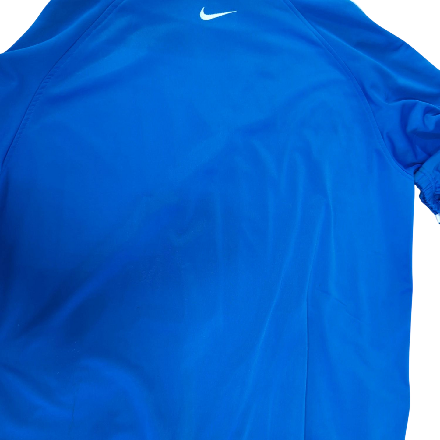 Nike Blue Windbreaker Jacket with White Stripe - Size L