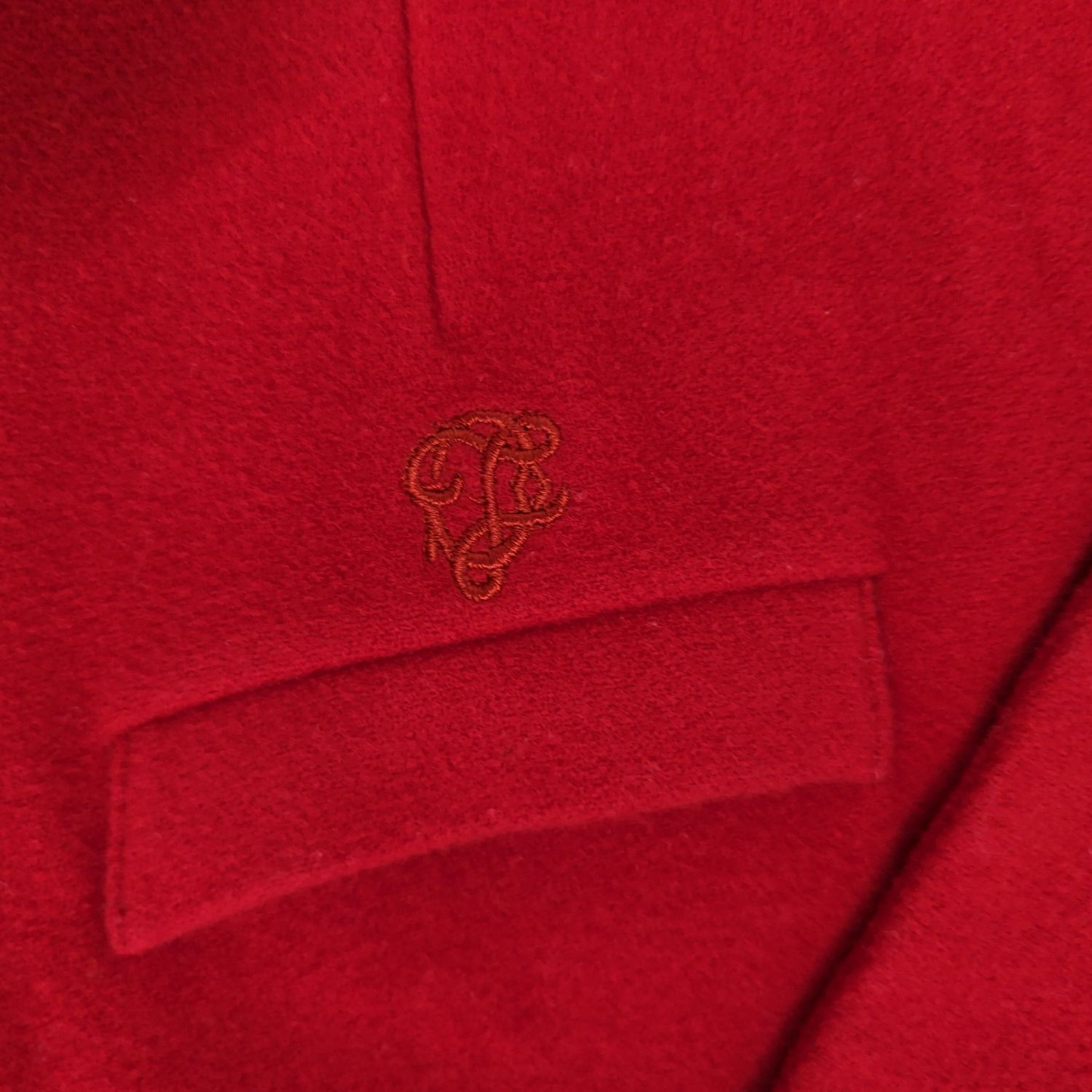 Les Copains Junior Red Wool Pea Coat - Size 16