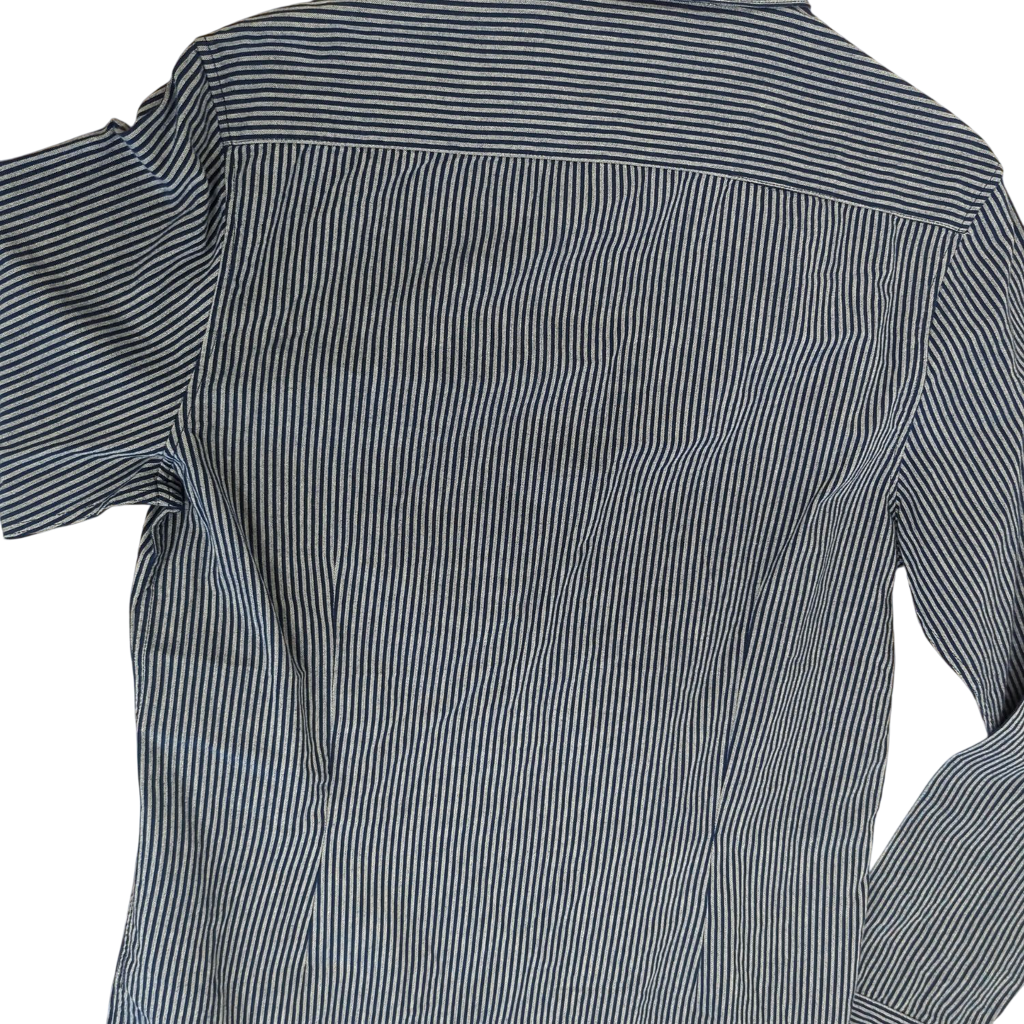 Lee Blue & White Striped Button-Down Shirt - Slim Fit