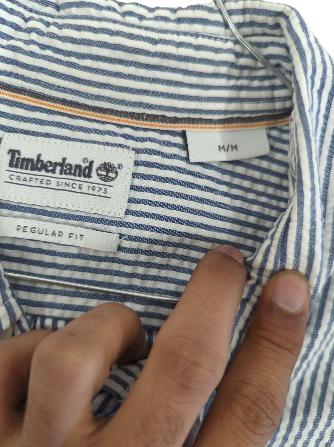 Timberland Blue Striped Button-Down Shirt - Regular Fit