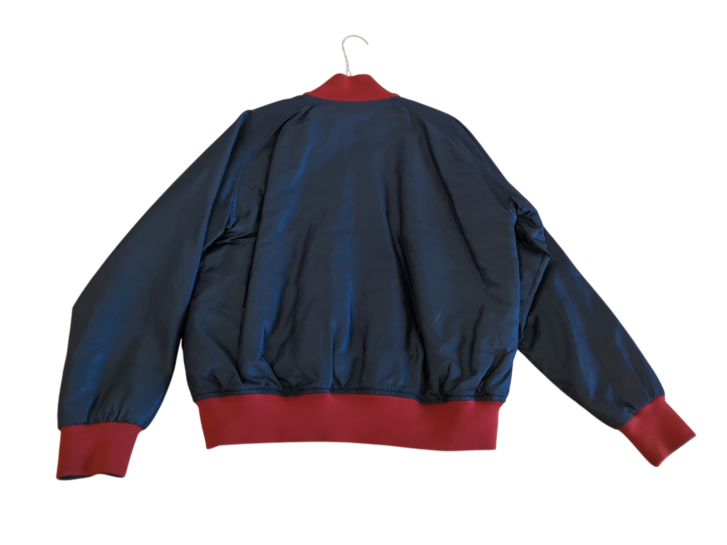 Vintage Reebok Bomber Jacket - Navy/Red - Size S