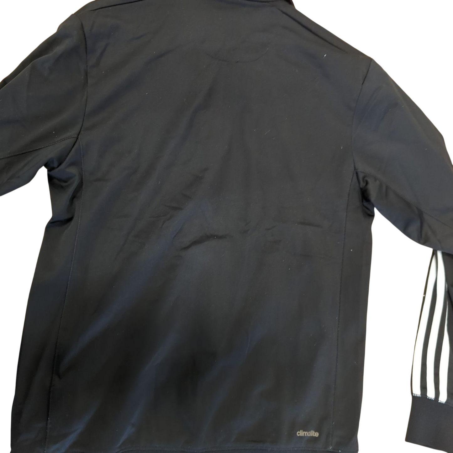 Adidas Black Track Jacket with Three Stripes - Size S