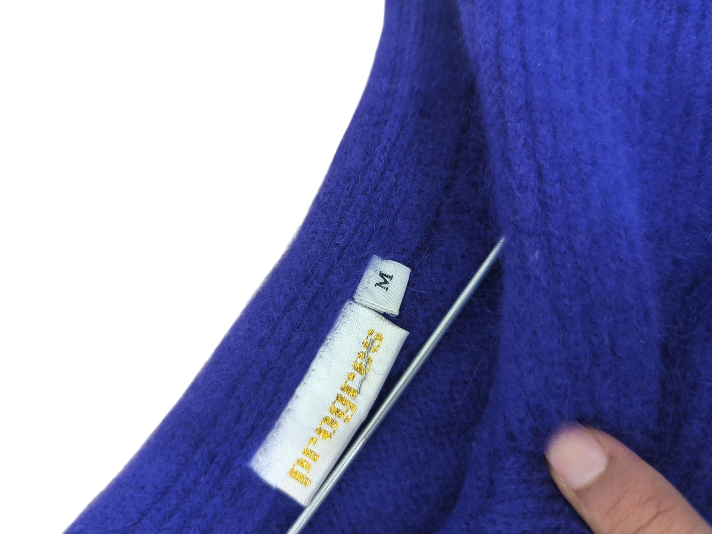 Navy Blue Cashmere Sweater - Size M