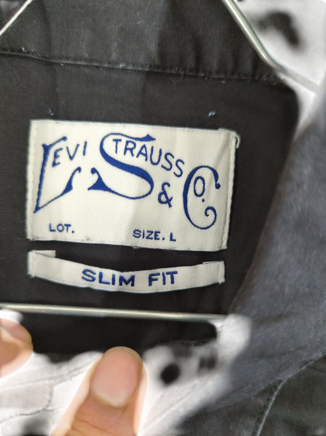 Levi's Strauss Black Button-Down Shirt - Size L Slim Fit