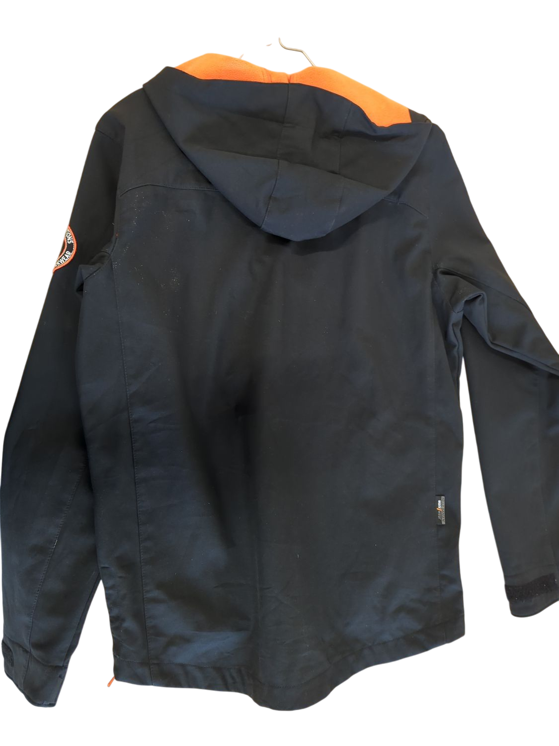 Helly Hansen Black & Orange Windbreaker Jacket - Size M