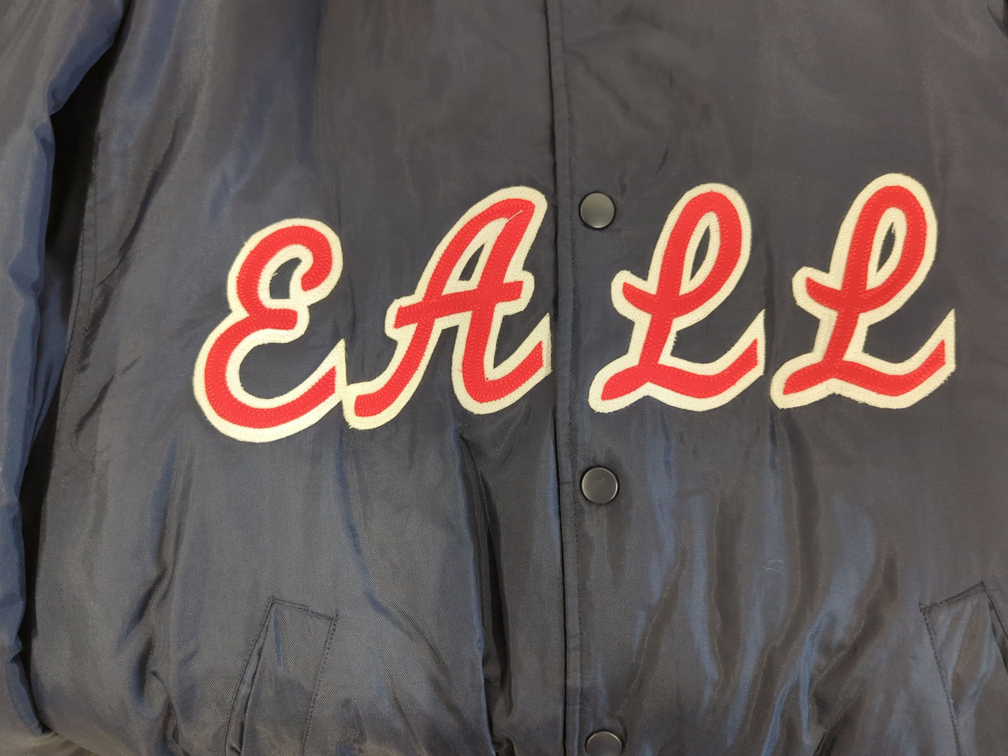 Holloway Navy Bomber Jacket with Red Lettering - Size S