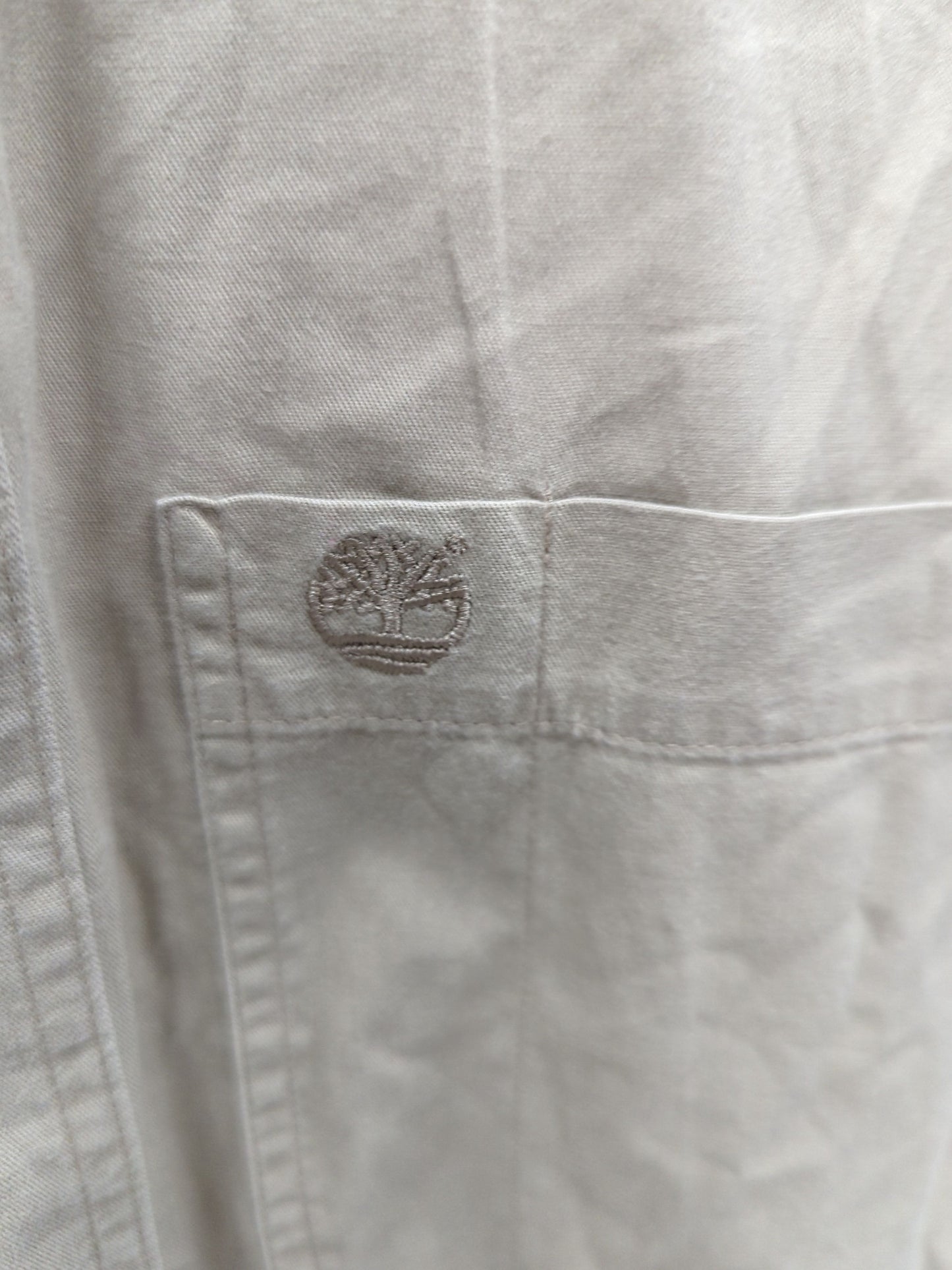 Timberland Beige Button-Down Shirt - Size S