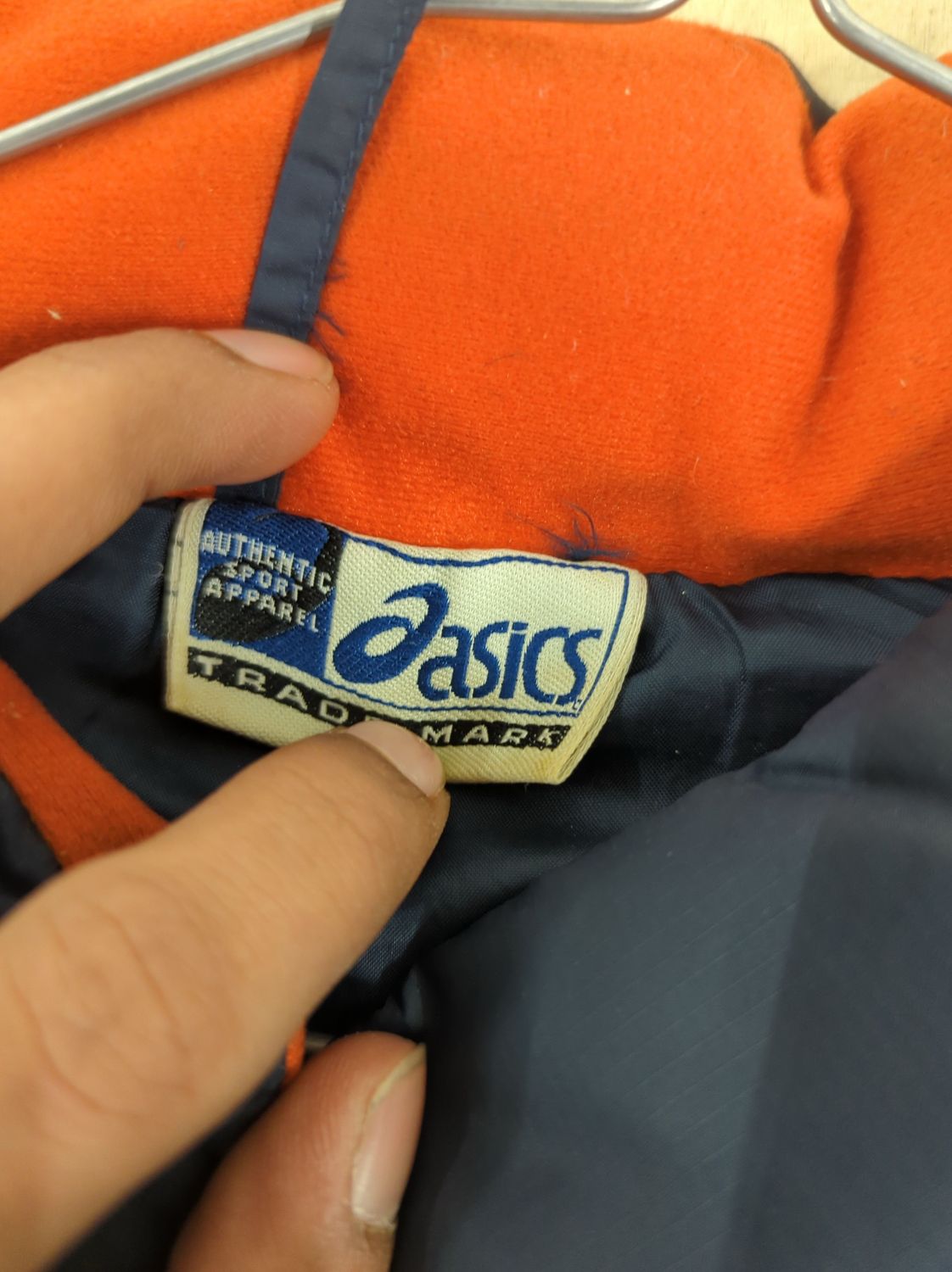 ASICS Navy & Orange Parka Winter Jacket - Youth Size 152