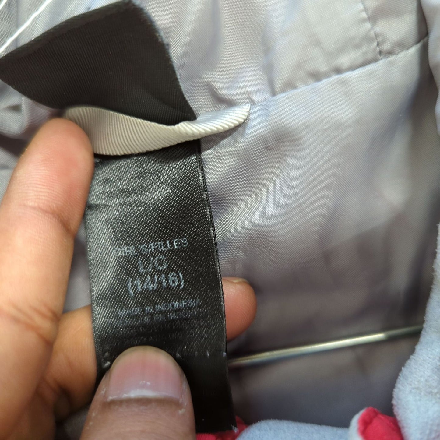 The North Face Red Windbreaker Jacket with Blue & White Panels - Size M