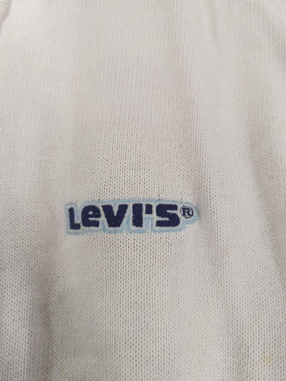Levi's Red Tab Cream Zip-Up Sweater - Size Medium