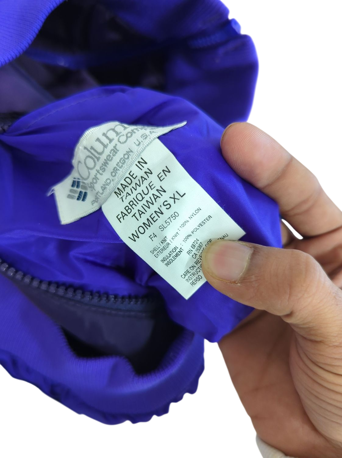 Columbia Purple Windbreaker Jacket - Size XL