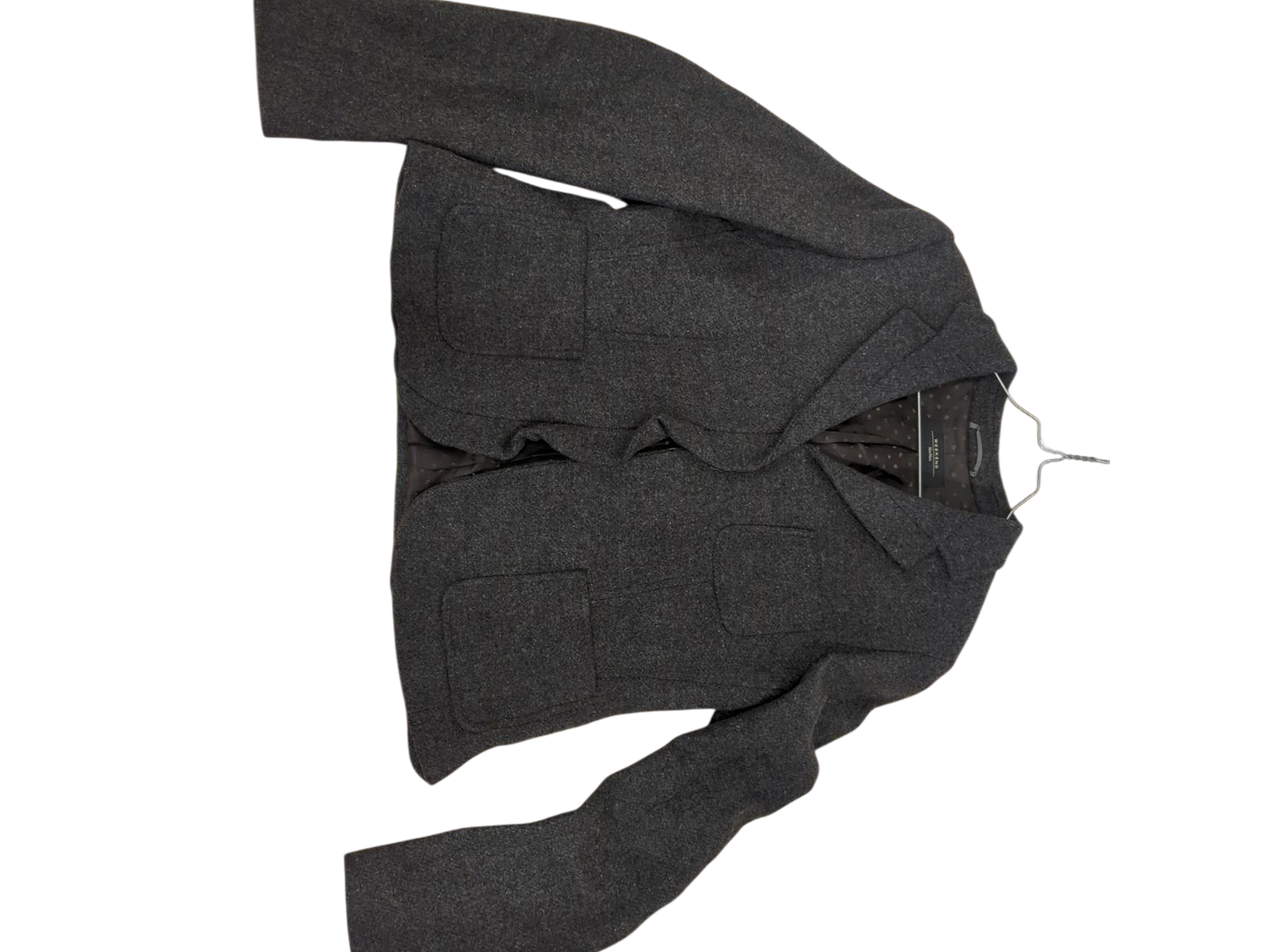 Weekend MaxMara Grey Wool Blazer - EU Size 44/46
