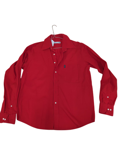 Sergio Tacchini Red Button-Down Shirt - Size L