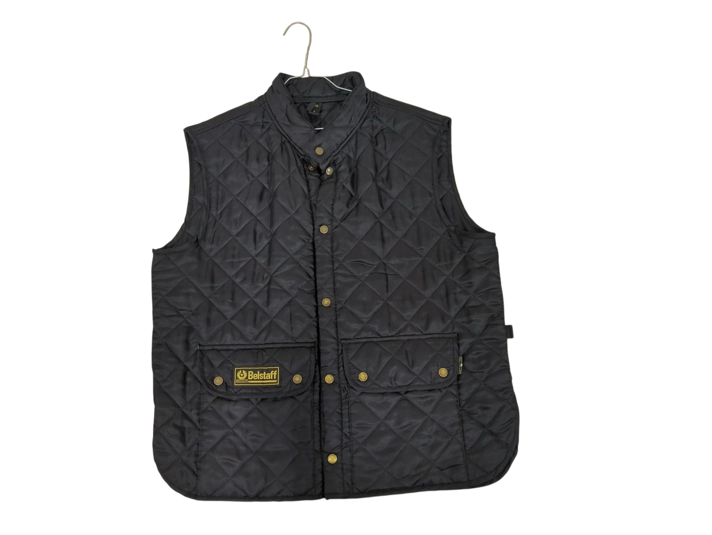 Belstaff Quilted Black Vest - Size XXL