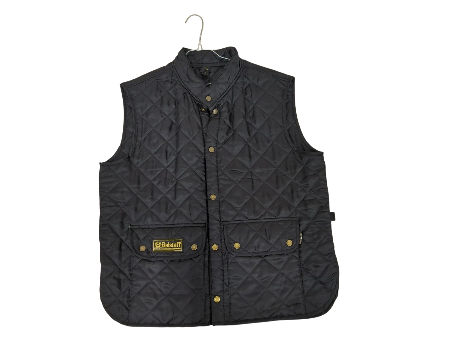 Belstaff Quilted Black Vest - Size XXL