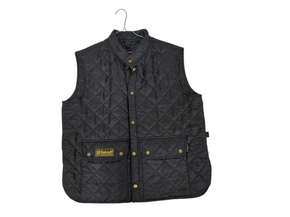 Belstaff Quilted Black Vest - Size XXL