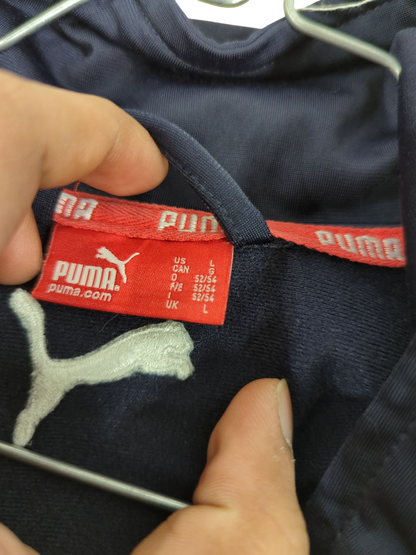 Puma Navy Blue Windbreaker Jacket - Men's Size L